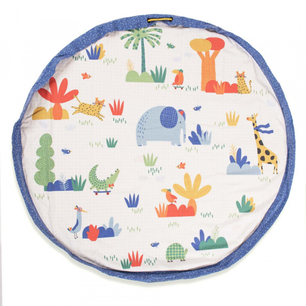 Grand sac à jouets / tapis de jeu 2 en 1 vichy purple Play & go
