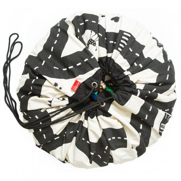 Grand sac à jouets / tapis de jeu 2 en 1 carte du monde Play & go