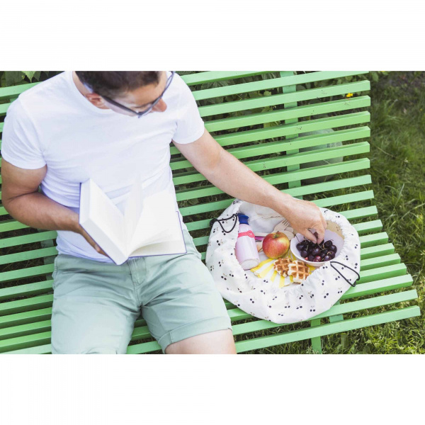 Petit sac à jouets / tapis de jeu 2 en 1 cerise doré Play & go