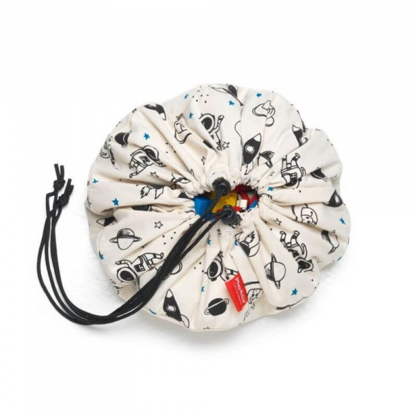 Petit sac à jouets / tapis de jeu 2 en 1 espace Play & go
