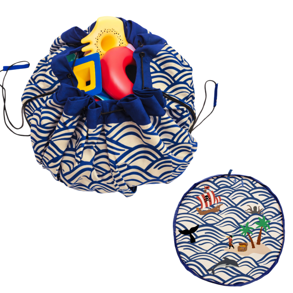 Tapis de jeu outdoor et sac à jouets pirate 140 cm Play & go