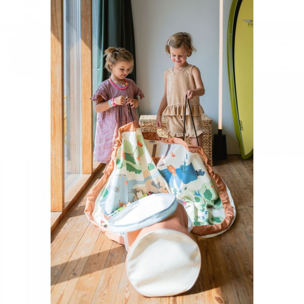 Panier de rangement + tapis de jeu - soo zoo Play & go