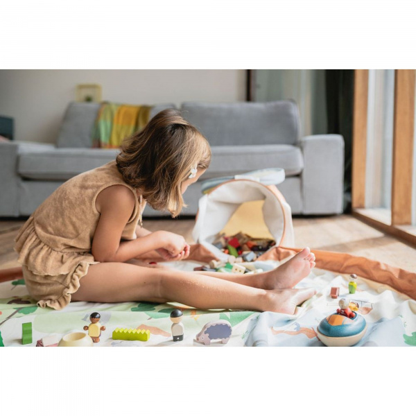Panier de rangement + tapis de jeu - soo zoo Play & go