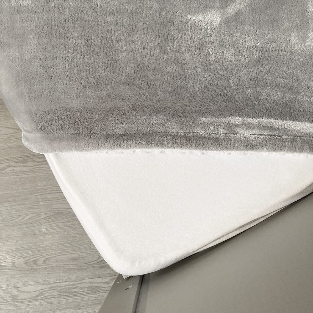 Drap housse berceau 83x50 cm bio - Gris au meilleur prix