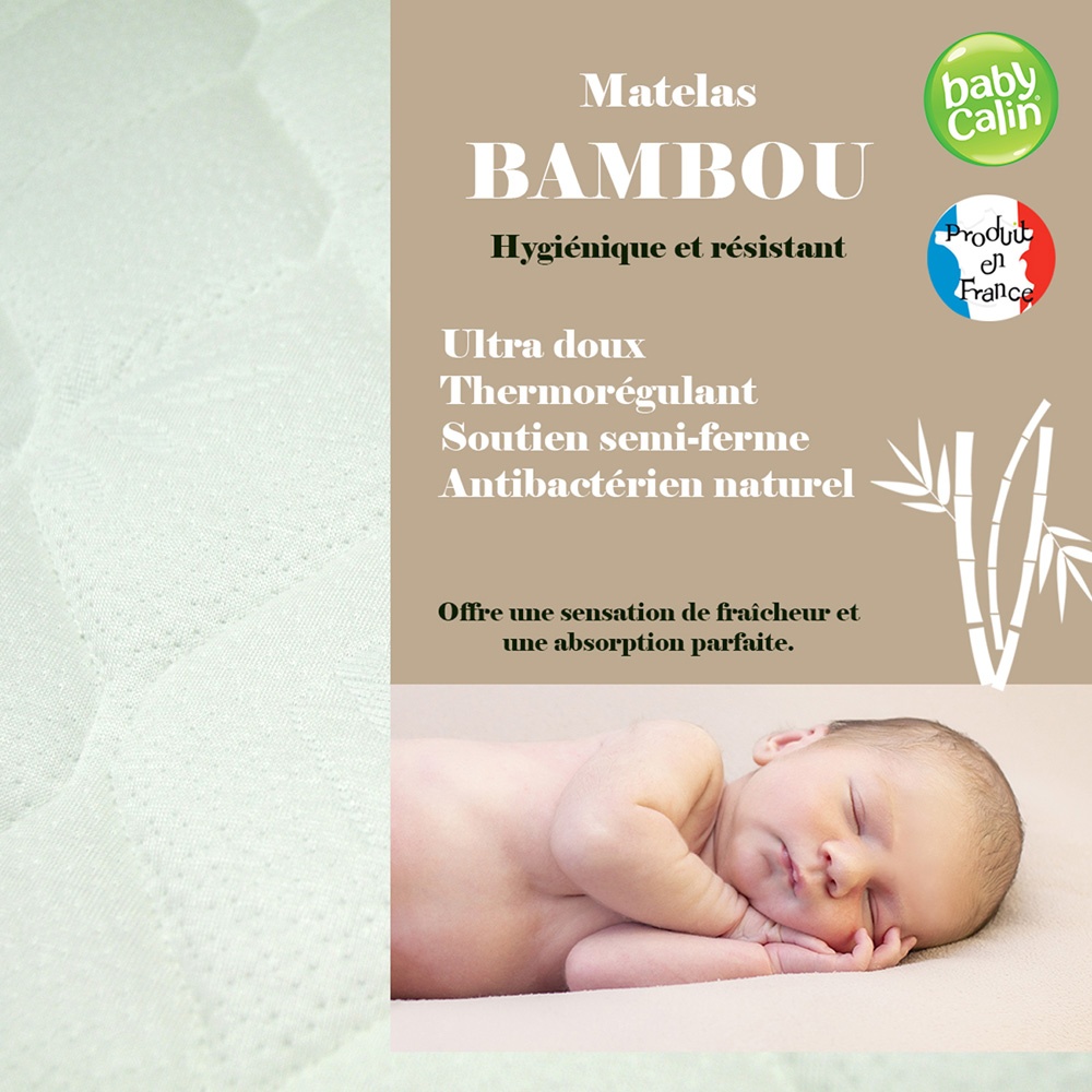 Matelas Viscose Bambou 60 X 1 Cm De Babycalin Sur Allobebe