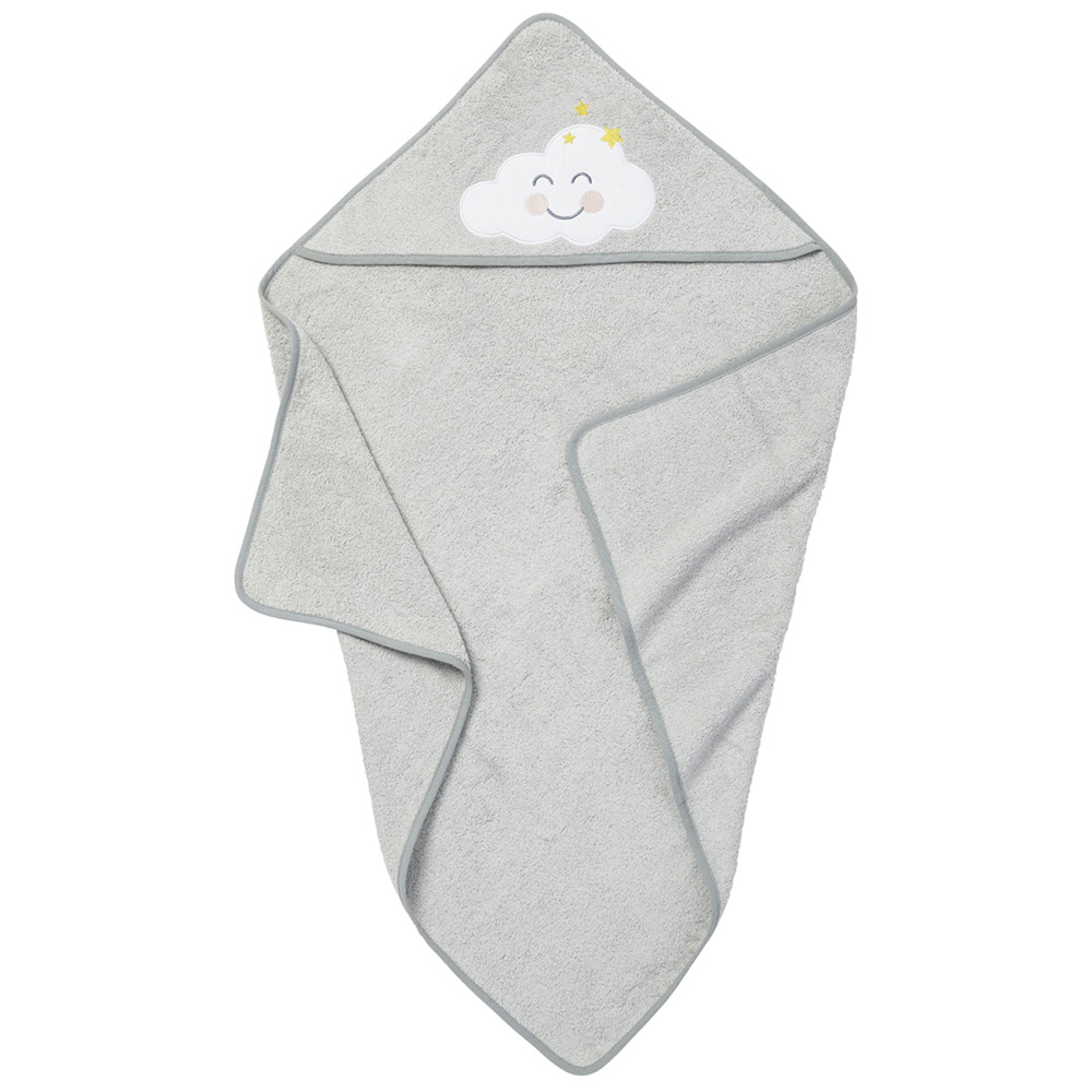 Cape De Bain Bébé Panda - Capuche Brodée - Éponge Absorbante 80x80 Cm - Coffret Cadeau Naissance