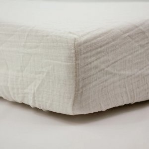 Les imparfaits - drap housse ecru 70 x 140 cm double gaze Little band