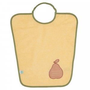 Lot de 2 bavoirs maternelle poire/pomme - je m'appelle - 35x38cm - fermeture élastiquée Babycalin