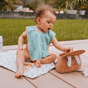 Lot de 2 bavoirs maternelle unis Babycalin