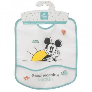 Bavoir à poche 1er âge mickey - 28x32cm Babycalin