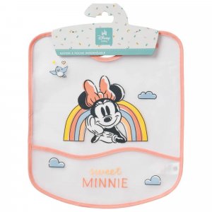 Bavoir à poche 1er âge minnie - 28x32cm Babycalin