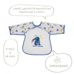 Bavoir à poche 2ème âge stitch - 37x412cm Babycalin