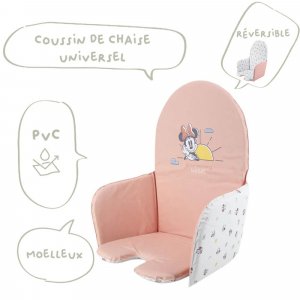 Coussin de chaise haute universel - minnie - 28x38cm Babycalin