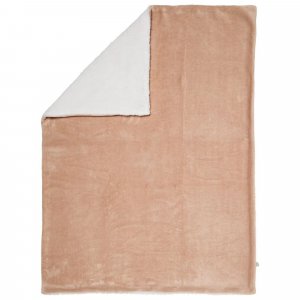 Couverture noisette/écru - 75x100cm - bi matière Babycalin