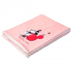 Couverture bi-matière 75 x 100 cm minnie confettis Babycalin