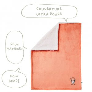 Couverture bi-matière minnie 75 x 100 cm Babycalin