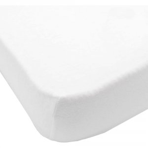 Drap housse jersey bio 60x120 cm - blanc Babycalin