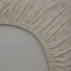 Lot de 2 draps housse jersey bio greenland - blé Babycalin