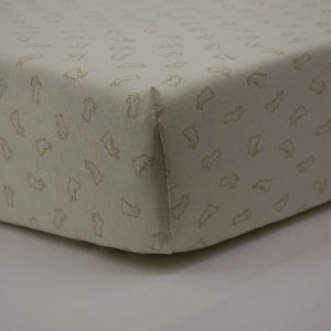 Lot de 2 draps housse jersey bio greenland - blé Babycalin