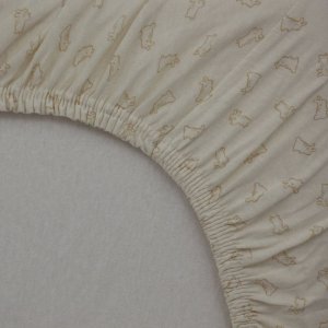 Lot de 2 draps housse jersey bio greenland - blé Babycalin