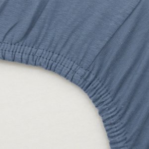 Lot de 2 draps housse jersey bio 60 x 120 cm - ecru / bleu Little band