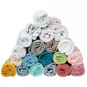 Drap housse gris 70x140 cm jersey Little band