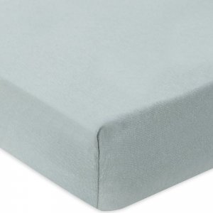 Drap housse bleu vert 70x140 cm jersey Little band