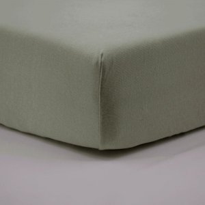 Drap housse vert mousse 70x140 cm jersey Little band
