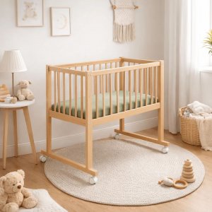 Drap housse vert amande - 45x85x7cm Babycalin