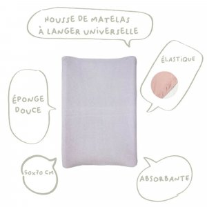 Lot de 2 housses matelas à langer 50 x 70 cm Babycalin