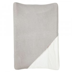 Housse matelas à langer 50 x 70 cm gris gaze de coton Little band