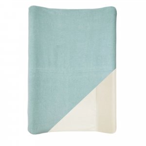 Housse matelas à langer bleu / vert 50x70 cm éponge Little band