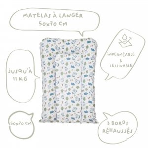 Matelas à langer flocons greenland renards - 50x70cm Babycalin