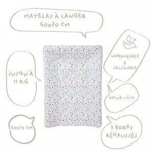 Matelas à langer luxe greenland hérisson- 50x70cm Babycalin