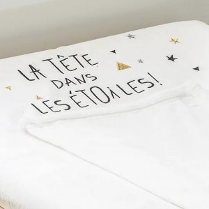 Matelas à langer + housse + serviette étoile filante Little band