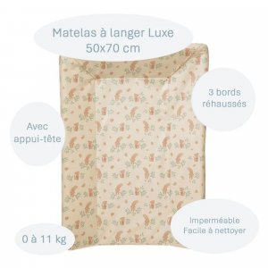 Matelas à langer luxe léopards Little band