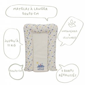 Matelas à langer flocons - stitch - 50 x 70 cm Babycalin