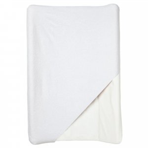 Pack matelas à langer flocons écru + 2 housses blanc et taupe Babycalin