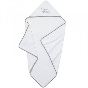 Sortie de bain grand format bébé d'amour 100 x 100 cm Babycalin