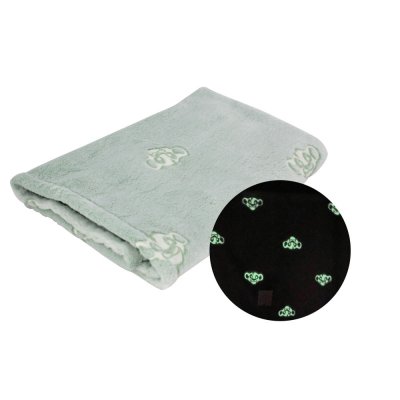 Couverture bi-matière phosphorescente 75 x 100 cm roi lion cosy