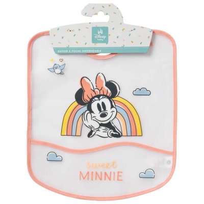 Bavoir à poche 1er âge minnie - 28x32cm