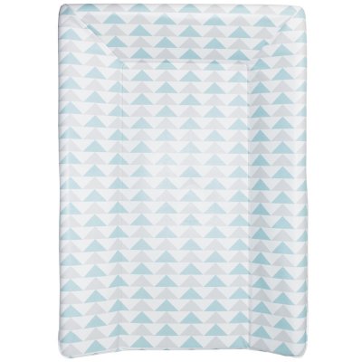 Matelas à langer luxe géométrique bleu / gris