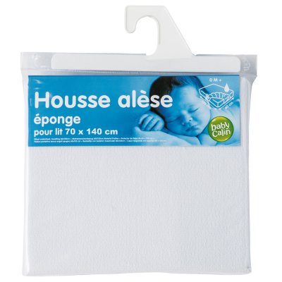 Drap housse imperméable 35x75 cm pour nacelle 5 points blanc de