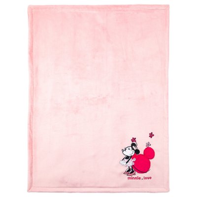 BABYCALIN Couverture bi-matière 75 x 100 cm minnie confettis