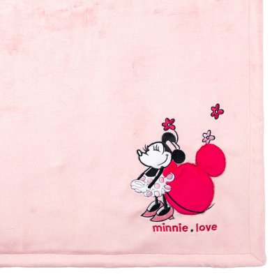Couverture bi-matière 75 x 100 cm minnie confettis