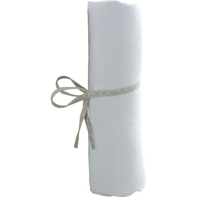 Drap housse bébé jersey 40 x 80 cm blanc