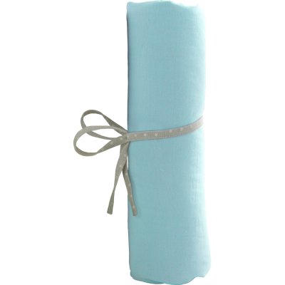 Drap housse bébé 60x120cm turquoise