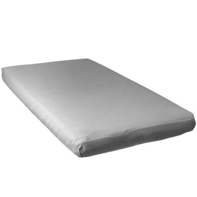 Lot de 2 draps housse 60x120cm blanc et gris