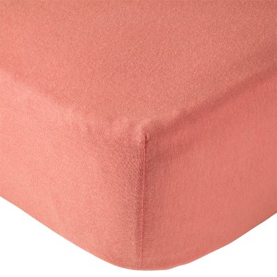 Drap housse terracotta 70 x 140 cm