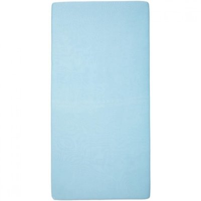 Lot de 2 draps housse 70x140 cm - plumes bleues